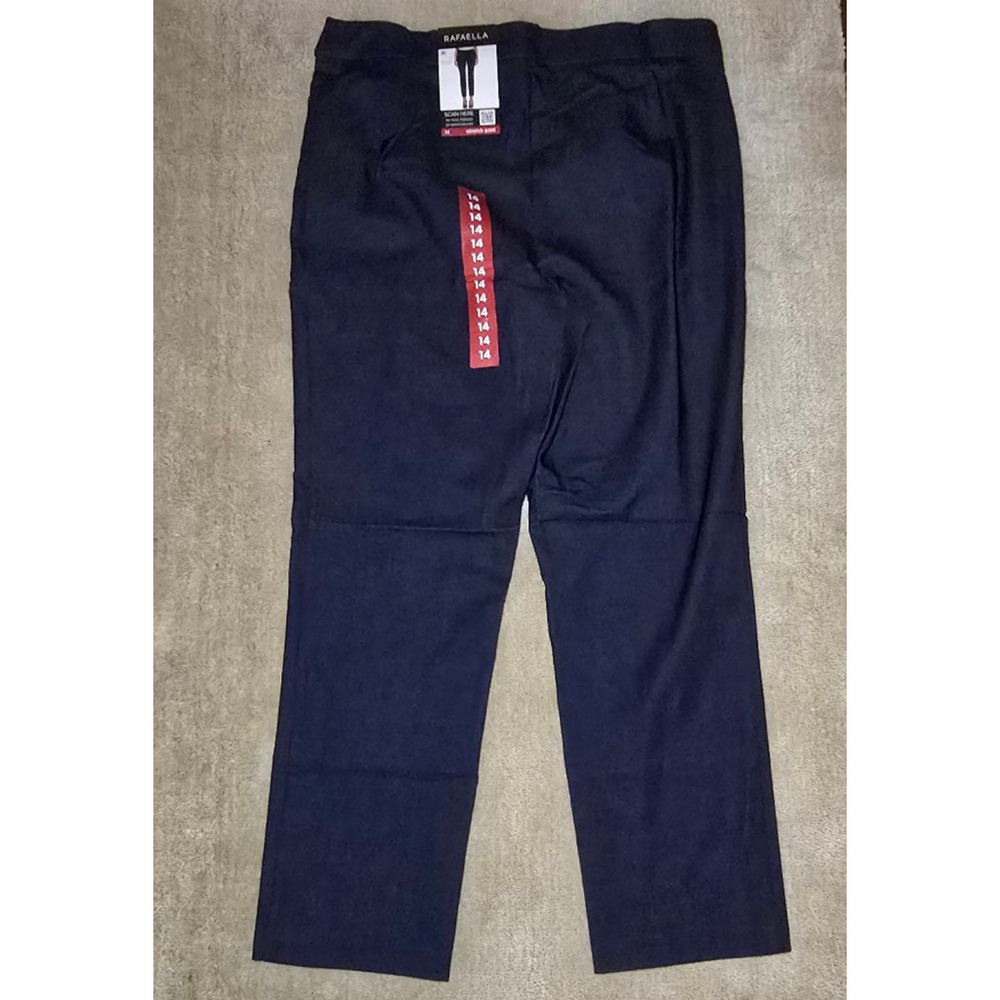Women's Rafaella Navy Plus Size 14 Ankle & Cropped Stretch Pants - Picture 7 of 7
